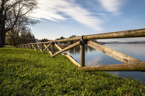 Trästaket — Stockfoto