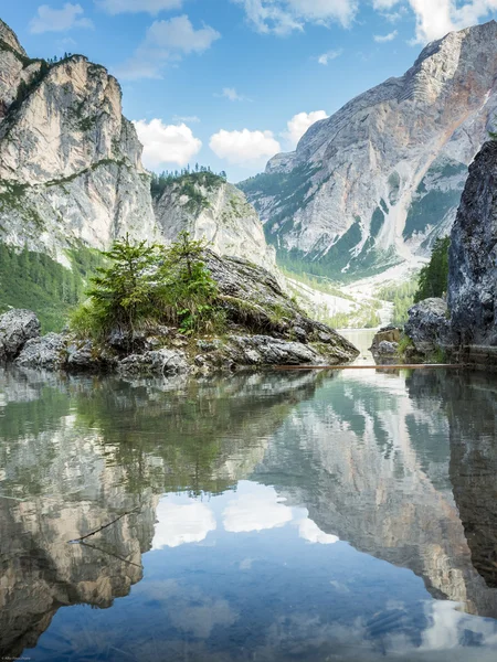 Lago di Prags — Stockfoto