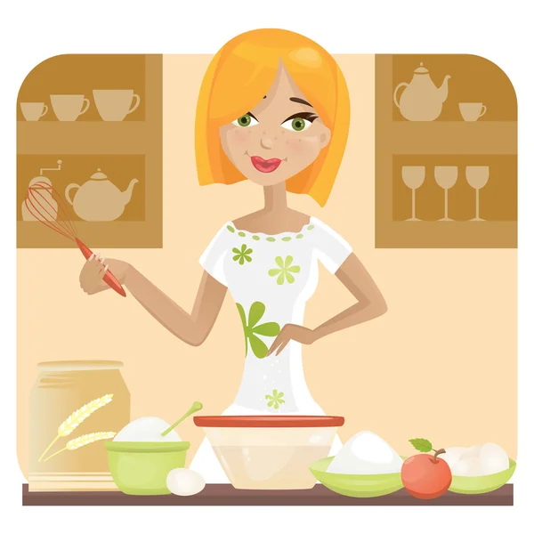 Chef femme — Image vectorielle