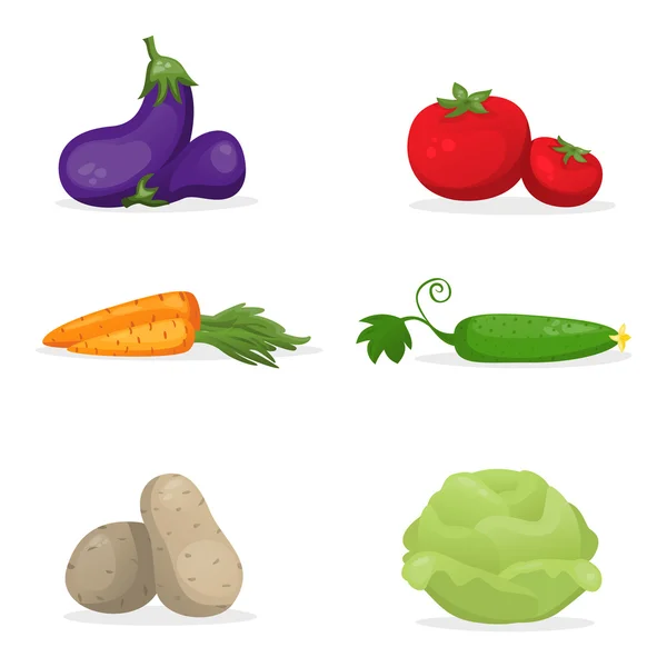 Conjunto de verduras — Vector de stock