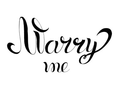 Parlak romantik yazıt benimle evlen. Düğün ve dekorasyon için uygun. Aşkı, bağlılığı, şefkati simgeler..