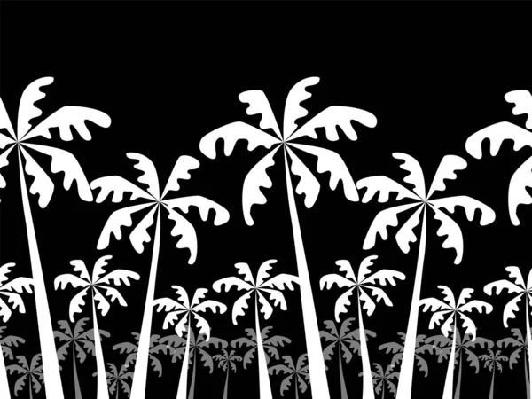Silhouetten Von Palmen Vor Hellem Hintergrund Schaffen Sie Eine Warme — Stockvektor