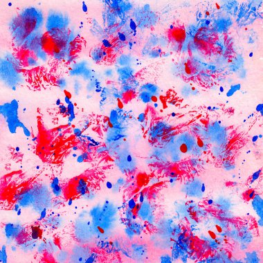 Çeşitli renk ve tonlarda sıçrama lekeleri olan parlak renkli suluboya arka plan.