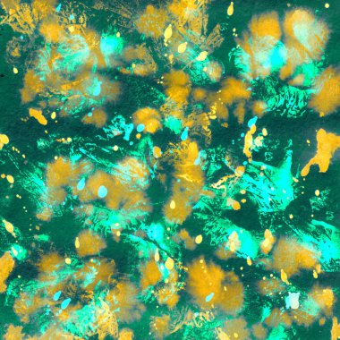 Çeşitli renk ve tonlarda sıçrama lekeleri olan parlak renkli suluboya arkaplan.