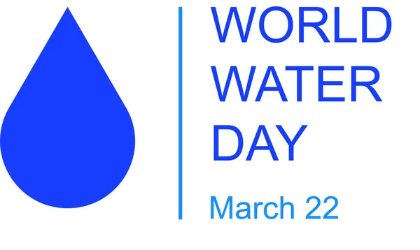 World Water Day Lettering Water Abstract Water Drop Concept Text — Stock Photo, Image
