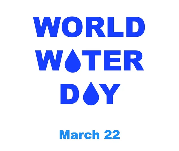 World Water Day Lettering Water Abstract Water Drop Concept Text — Stock Photo, Image