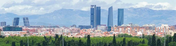 Panorama Panoramy Madrytu Parque Cua Verde Donnell Madrycie Widok Wież — Zdjęcie stockowe