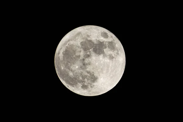 Super Harvest Moon Super Full Moon Dark Background Madrid Spain — Stock fotografie