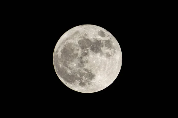 Super Harvest Moon Super Full Moon Dark Background Madrid Spain — 스톡 사진