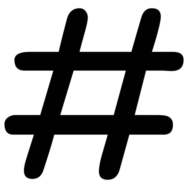 Icon Logo Symbol Hashtag Logotype Black White Background Illustration — Stock Photo, Image