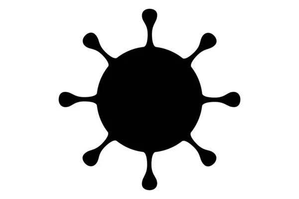 Coronavirus 2019 Ncov Corona Virus Ikon Design Svart Isolerad Vit — Stockfoto