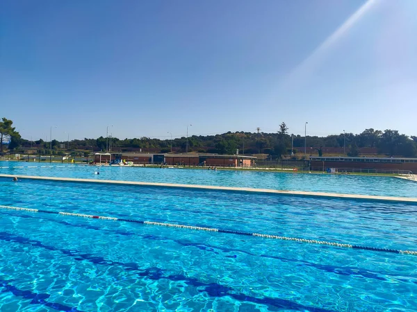 Madrid Spanien August 2021 Allmän Pool Vid Puerta Hierro Anläggningen — Stockfoto