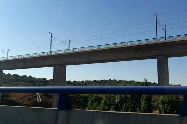 スペインの高速鉄道路線 ヨーロッパの道路 横写真 — ストック写真