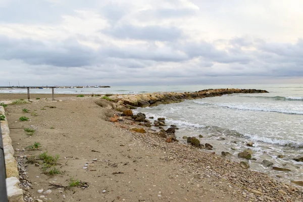 Castelln Deki Torreblanca Belediyesi Torrenostra Sahilinden Akdeniz Manzarası Valencia Cemaati — Stok fotoğraf