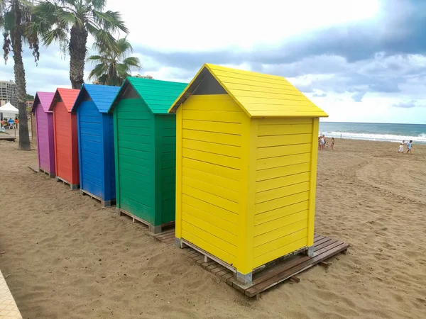 스페인 카스텔에 페아델 해변의 막들이 — 스톡 사진