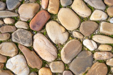 Dış taraftaki kaya kaldırımına yakın çekim. Taş ve soyut arkaplan