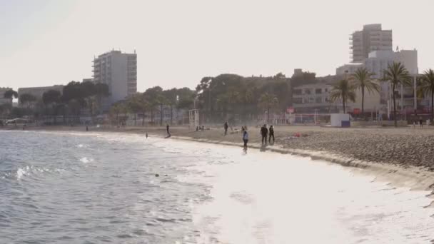 Magaluf Spagna Febbraio 2021 Vista Generale Sulla Spiaggia Della Località — Video Stock