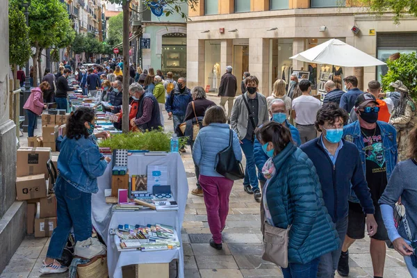 Palma Mallorca Huhtikuu 2021 Sant Jordin Juhlapäivä Tai Kirjapäivä Palma — kuvapankkivalokuva