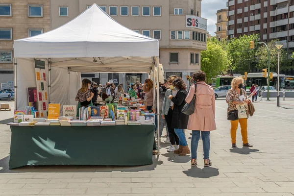 Palma Mallorca Abril 2021 Fiesta Sant Jordi Día Del Libro — Foto de Stock