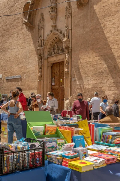 Palma Mallorca Huhtikuu 2021 Sant Jordin Juhlapäivä Tai Kirjapäivä Palma — kuvapankkivalokuva