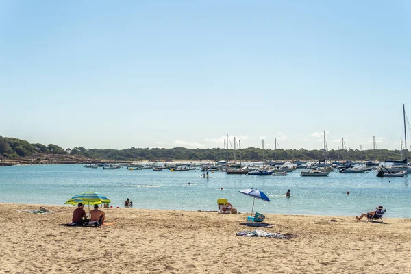 Colonia Sant Jordi Spanje Juli 2021 Algemeen Zicht Het Strand — Stockfoto