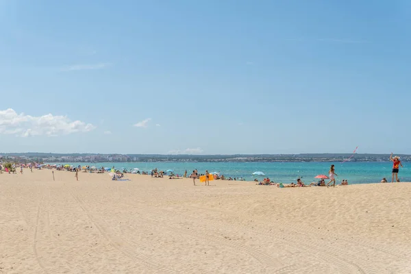 Platja Palma Espanha Julho 2021 Vista Geral Praia Palma Maiorca — Fotografia de Stock