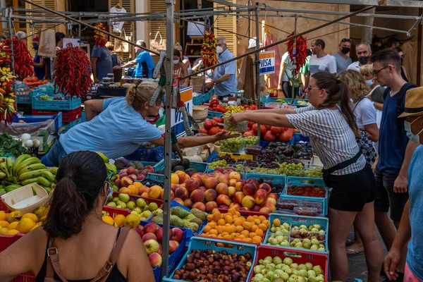 Sineu España Septiembre 2021 Mercado Semanal Alimentos Artesanías Animales Ciudad — Foto de Stock