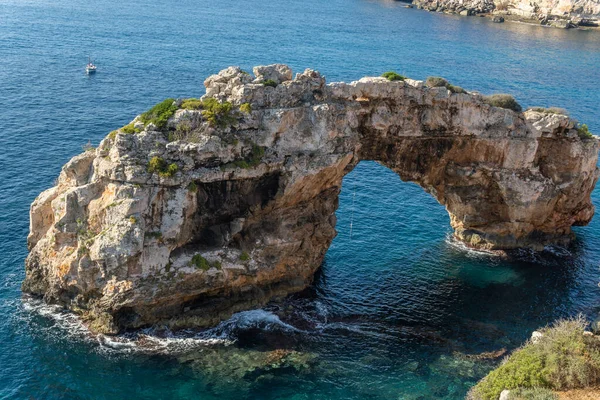 Pontas Rock Formation South Coast Island Mallorca Sunrise Tourist Attraction — Stock Photo, Image