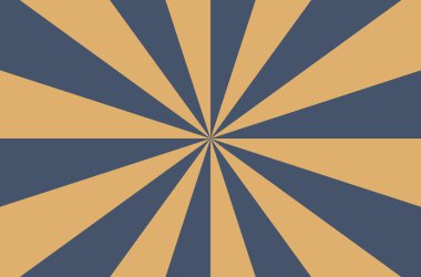 Retro mavi ve bej radyal güneş patlaması soyut arkaplan.