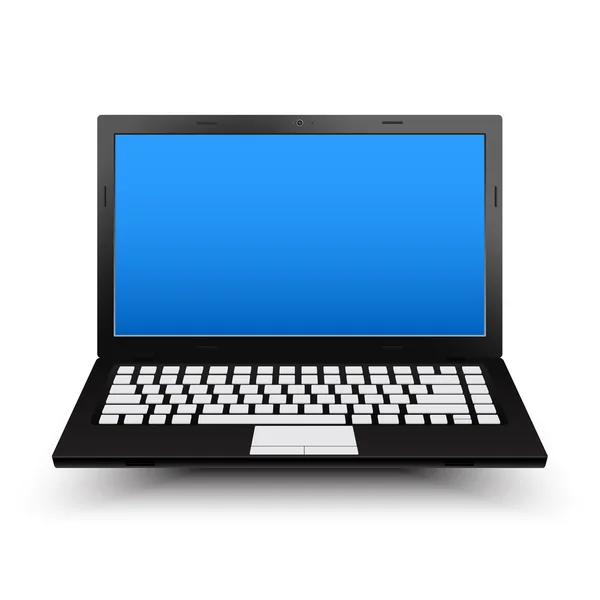 Computador portátil preto —  Vetores de Stock