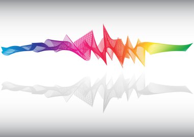 Gökkuşağı şerit dalga izole