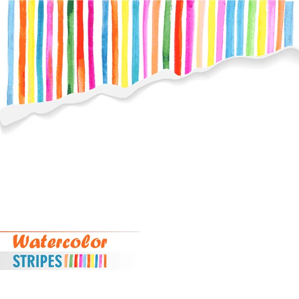 Postcard template with bright colored stripes — Stock Vector