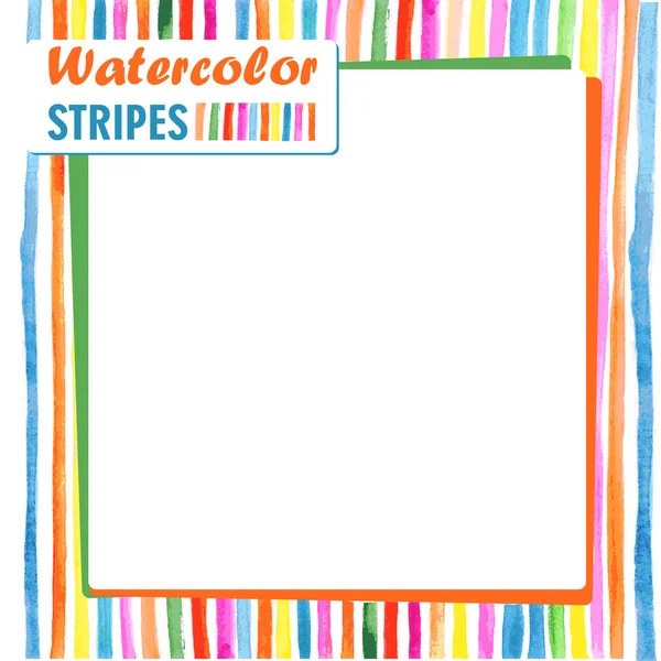 Card with bright colored stripes template — Stock Vector