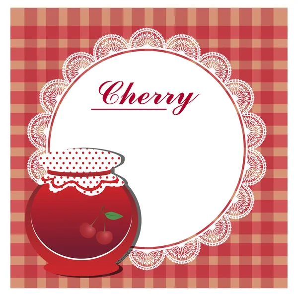 Abel för cherry jam Royaltyfria illustrationer
