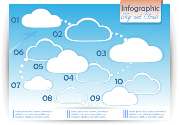 Инфографика неба — стоковый вектор