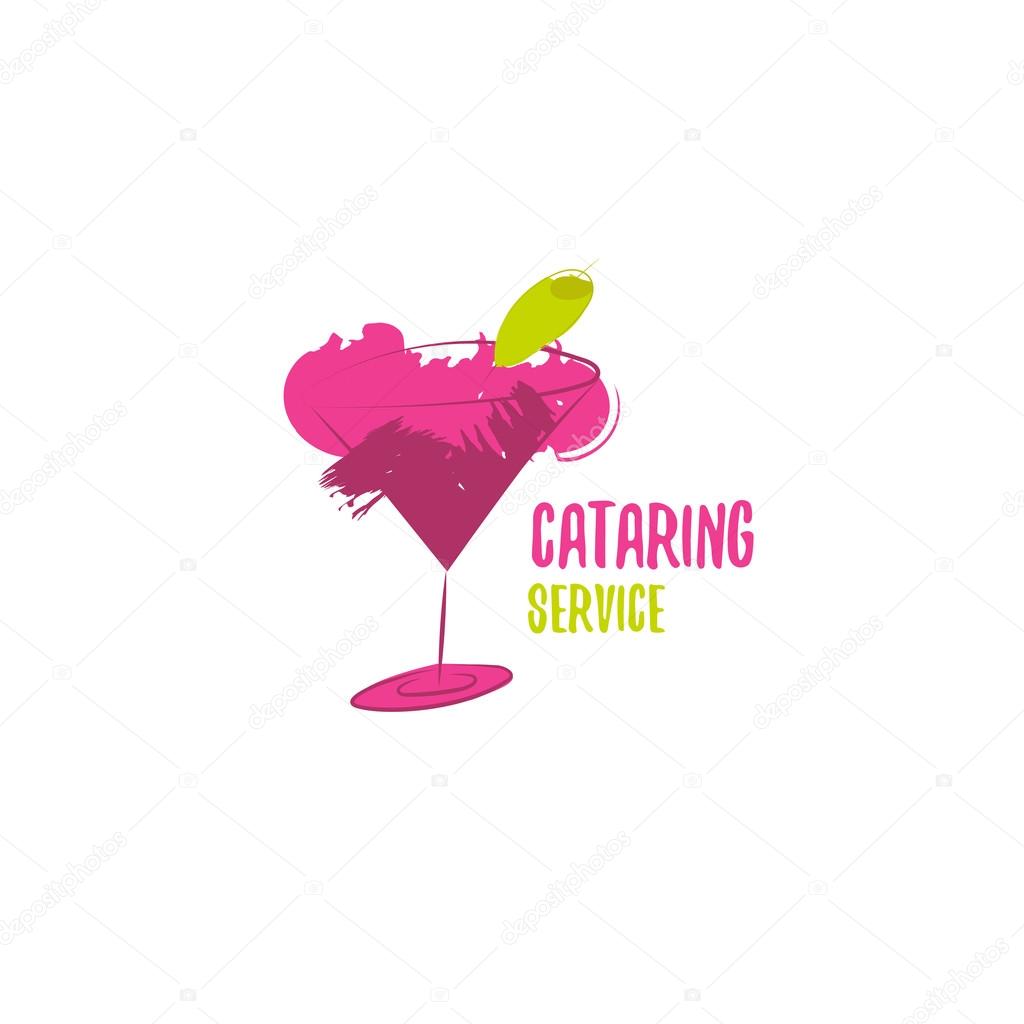 Catering service logo. Colorful catering design. Catering, outdoor events, restaurant service, birgday, weddings