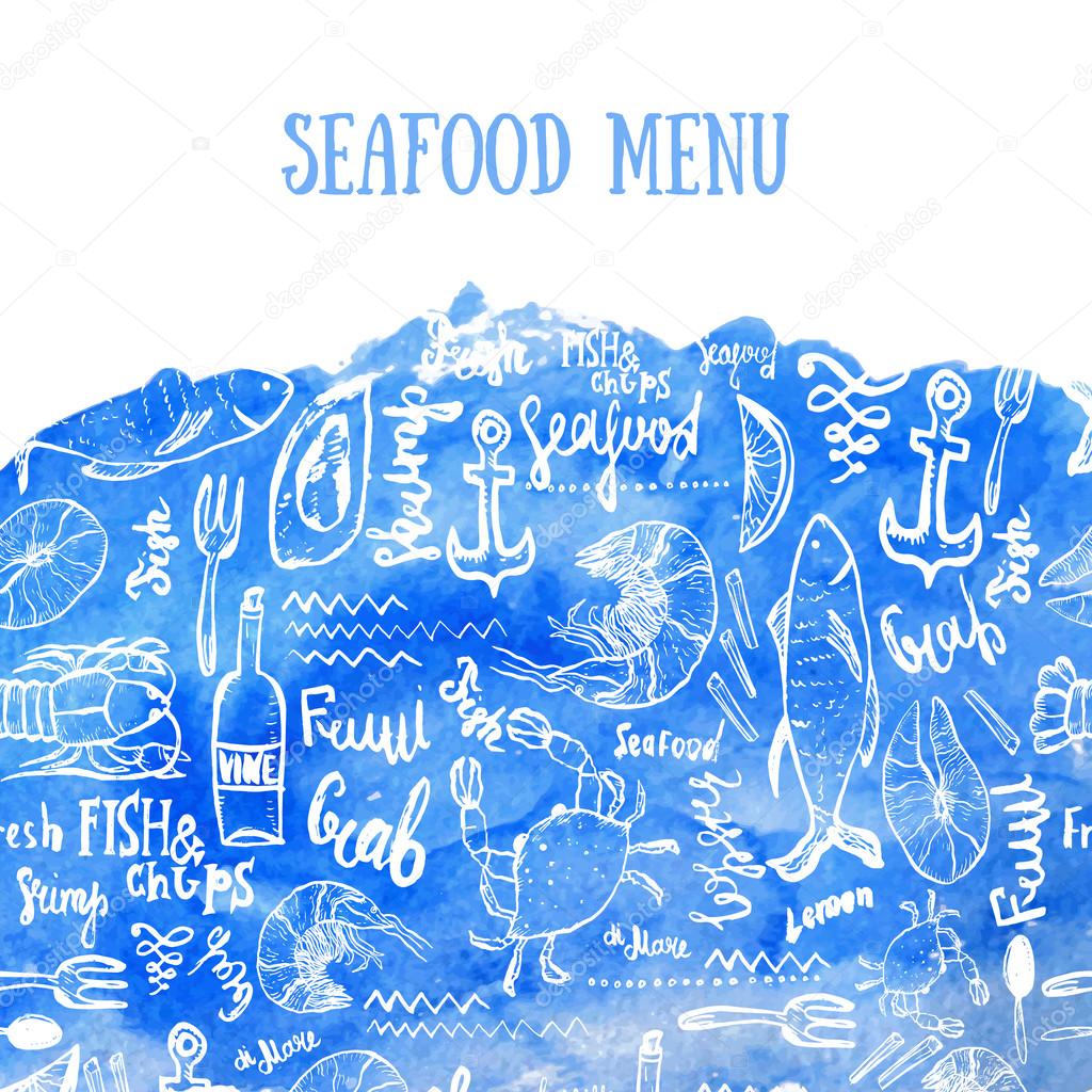 photo Seafood Background Design https depositphotos com 101412490 stock illustration vector seafood background vector seafood html