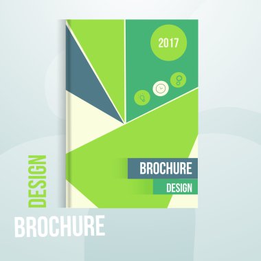 Modern vektör yıllık rapor Tasarım şablonu üçgenler ile. Broşür kapak, kitap kapağı, broşür için kullanılabilir.