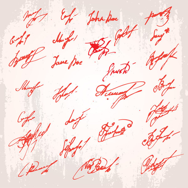 Big Ink Signatures set - группа фиктивных подписей контрактов. Деловая автограф иллюстрация
.