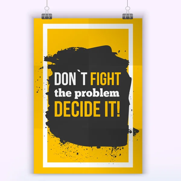 Vector Problem Quote . Motivation Inspiration. Vector Typography Quote Banner Design Concept. Poster mock up — Stock Vector