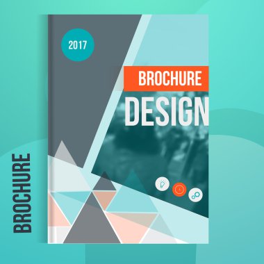 Vektör broşür kapak şablonu mevsimlik şehir manzarası ile. İş broşürü kapak tasarımı, el ilanı broşür kapak, profesyonel kurumsal broşür kapak.