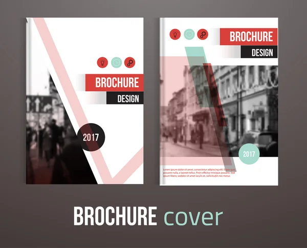 Conjunto de modelos de capa de brochura vetorial com paisagem da cidade azul. Design de capa de brochura de negócios, capa de brochura de folheto, capa de brochura corporativa profissional . — Vetor de Stock