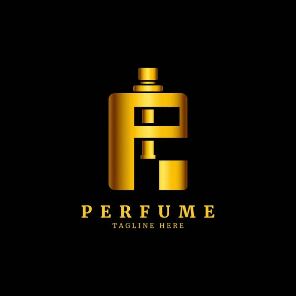 Intial Letter Perfume Abstract Logo Роскошные Духи Дизайн Логотипа — стоковый вектор