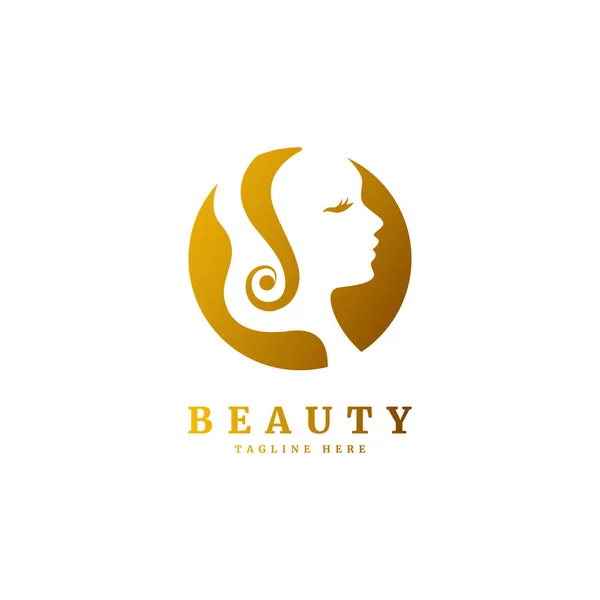 Beauty Woman Fashion Logo Elegant Logo Beauty Fashion Hairstyle Related — Stock Vector