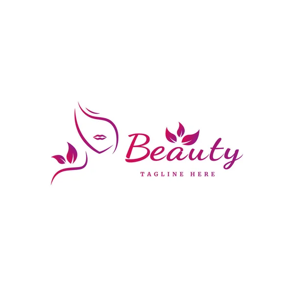 Beauty Woman Fashion Logo Elegant Logo Beauty Fashion Hairstyle Related — Stock Vector