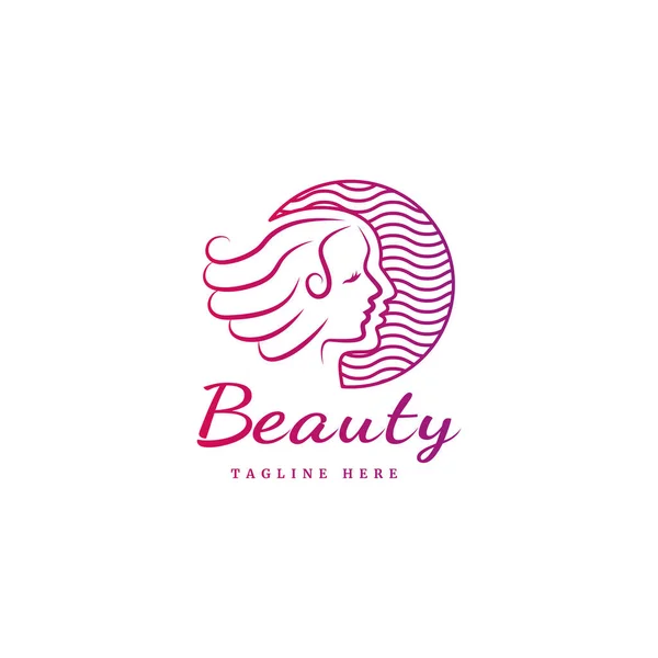 Beauty Woman Fashion Logo Elegant Logo Beauty Fashion Hairstyle Related — Stock Vector