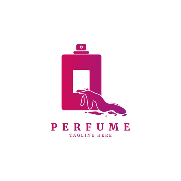 Intial Carta Con Perfume Abstracto Logo Perfume Lujo Logo Design — Vector de stock