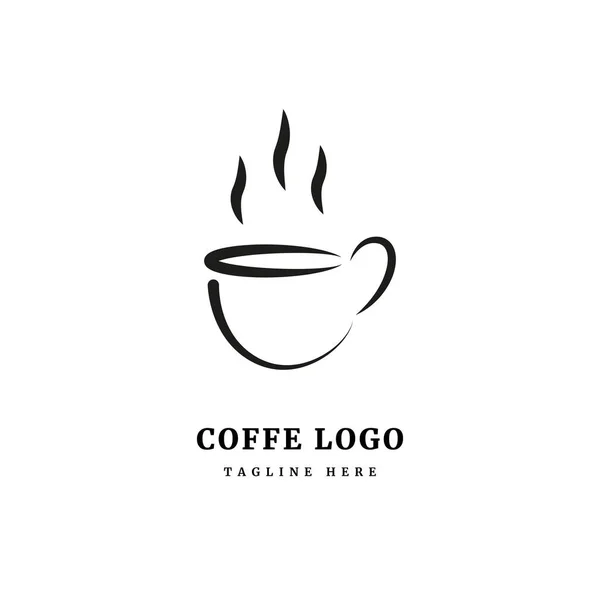 Logo Taza Café Para Empresas Negocios — Archivo Imágenes Vectoriales