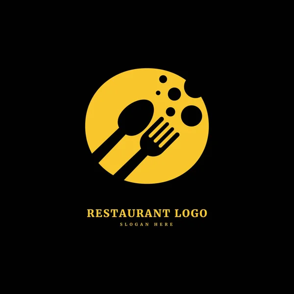 Anfangsbuchstabe Mit Löffel Und Gabel Für Restaurantkonzept Buchstabe Logo Passend — Stockvektor