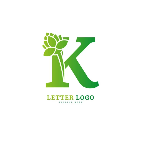 Initial Letter Natural Logo Vector Concept Element Letter Monogram Organic — Stock Vector